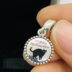 ✨🔥Pandora Halloween Charm Happy Halloween Charm Halloween Cat Charm Cat Charm